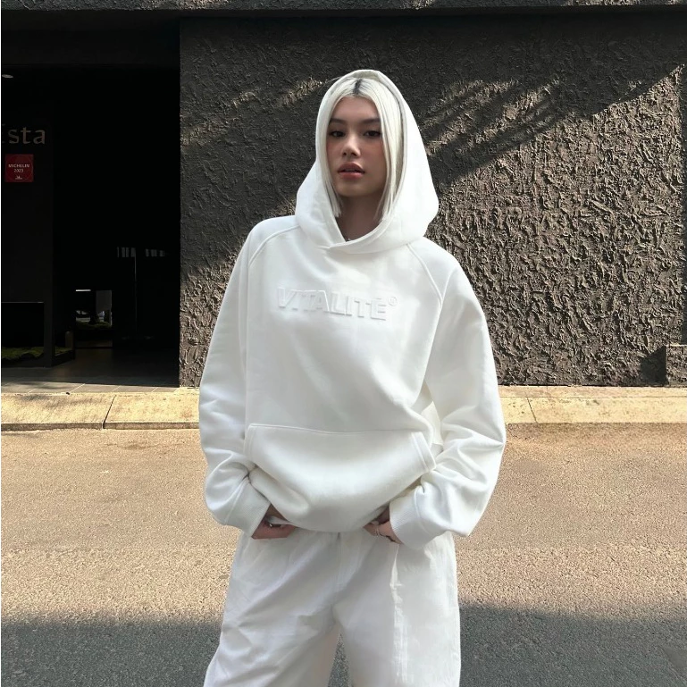 Áo khoác VITALITÉ BASIC WHITE HOODIE