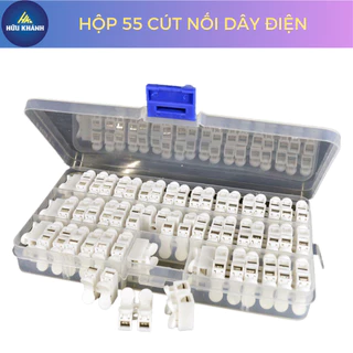 Hộp 55 cút nối dây điện nhanh 2 đầu cho thiết bị, đèn LED dây dẫn điện - HK0052