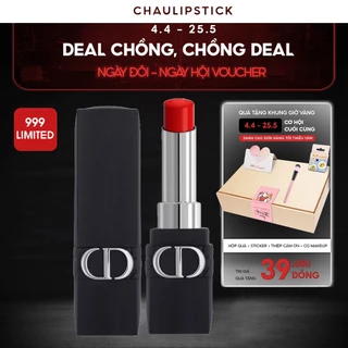 son D.i.o.r rouge forever lipstick vỏ đen nhám bản Limited 999 [Chính Hãng]