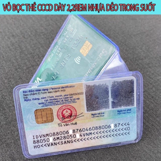 Vỏ Bọc Thẻ Căn Cước Công Dân, Bao Đựng Thẻ Túi Đựng Thẻ Chống Nước Chống Trầy Xước Thẻ ATM