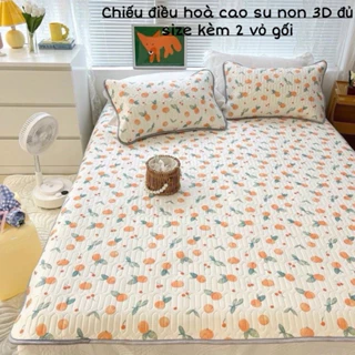 CHIẾU ĐIỀU HOÀ CAO SU NON TENCEL LATEX HOẠ TIẾT 3D, 5D ĐỦ SIZE - MÃ 3D VINTAGE 2023 Đủ size