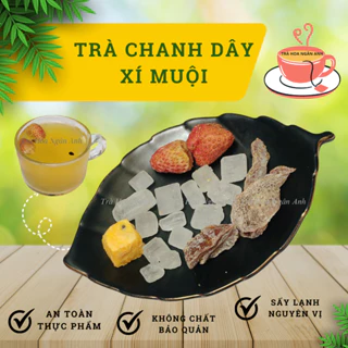 Trà thảo mộc detox chanh dây xí muội dâu tây sấy thăng hoa giải nhiệt, đẹp da tăng sức đề kháng Trà Hoa Ngân Anh