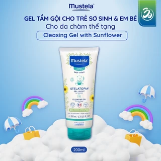 Gel Tắm Gội Cho Trẻ Sơ Sinh & Em Bé Da Chàm Thể Tạng Mustela 200ml