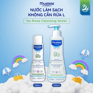 Nước Làm Sạch Không Cần Rửa Lại No Rinse Cleansing Water 300ml, 100ml - Mustela Pháp