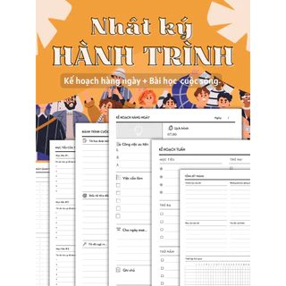 Sổ tay Nhật ký hành trình - Giúp bạn biết cách sử dụng thời gian hợp lý và ghi lại hành trình trưởng thành của bản thân