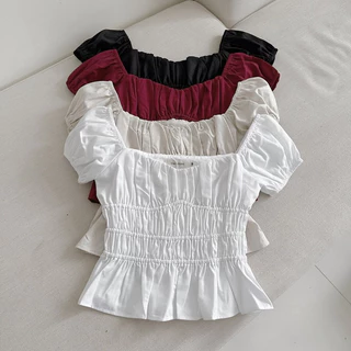 ÁO LINEN NHÚM THÂN CO DÃN MẶC ĐƯỢC NHIỀU KIỂU DÁNG PEPLUM XINH XẮN PHONG CÁCH HÀN QUỐC CÓ NHIỀU MÀU