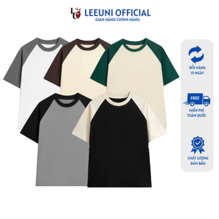 Áo Thun Raglan Nam Nữ Form Rộng LeeUni Basic Cotton 100% 250gsm