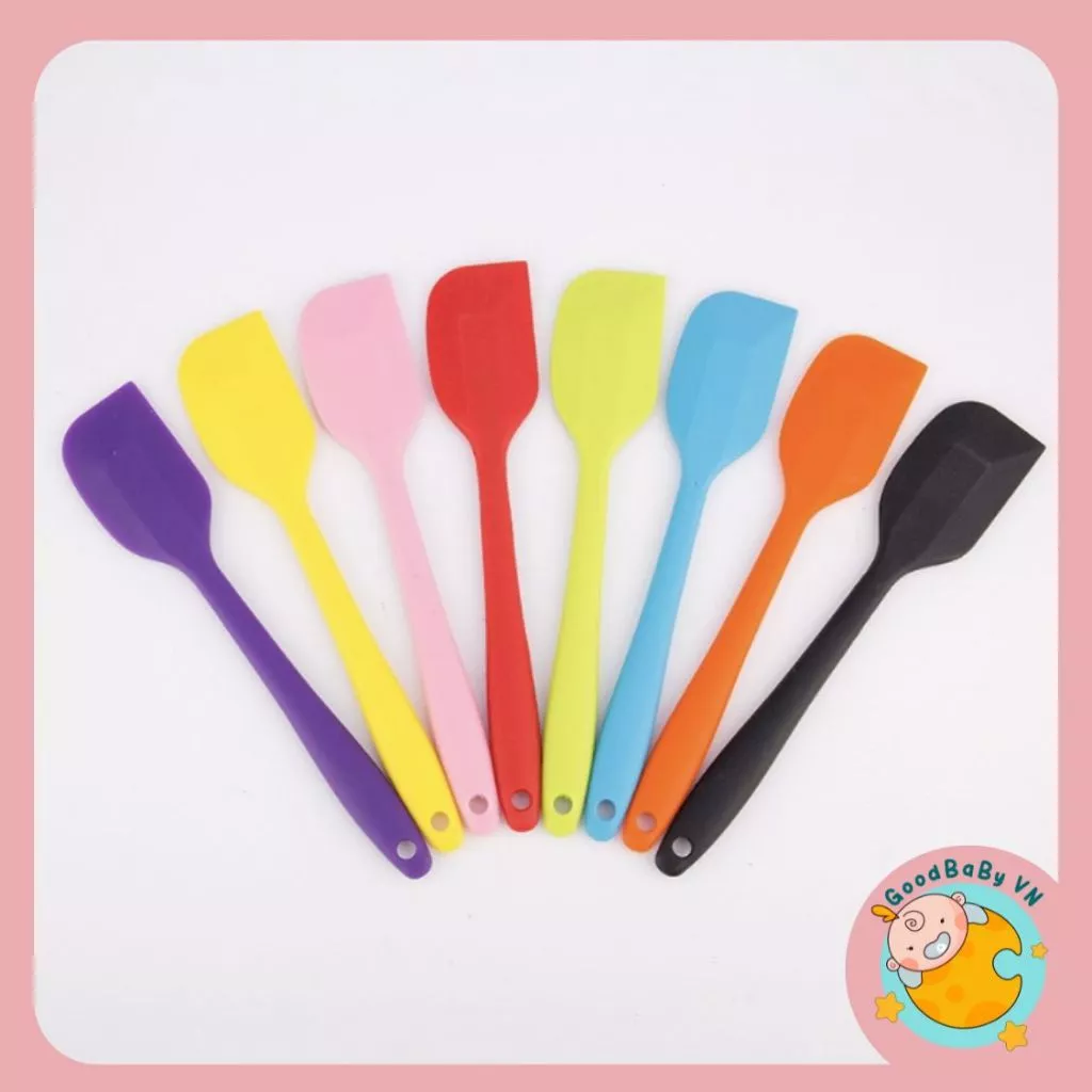 Phới Trộn Bột làm bánh ,Cây vét kem vét bột silicon cao cấp size lớn 21cm Goodbabyvn