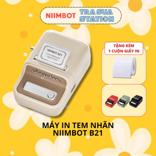 NIIMBOT B21 Máy in nhãn cầm tay vintage Bluetooth in nhãn cho kinh doanh online, văn phòng và gia đình - Bảo Hành 12T