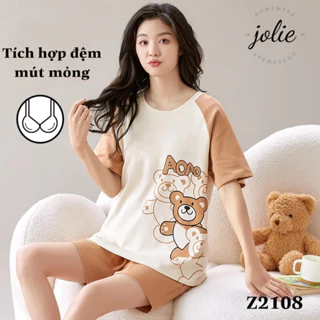 (𝐍𝐄𝐖 𝐀𝐑𝐑𝐈𝐕𝐀𝐋𝐒) Bộ Ngủ Mặc Nhà Áo Cộc Quần Đùi Chất Cotton Đơn Giản Tự Nhiên Dành Cho Nữ