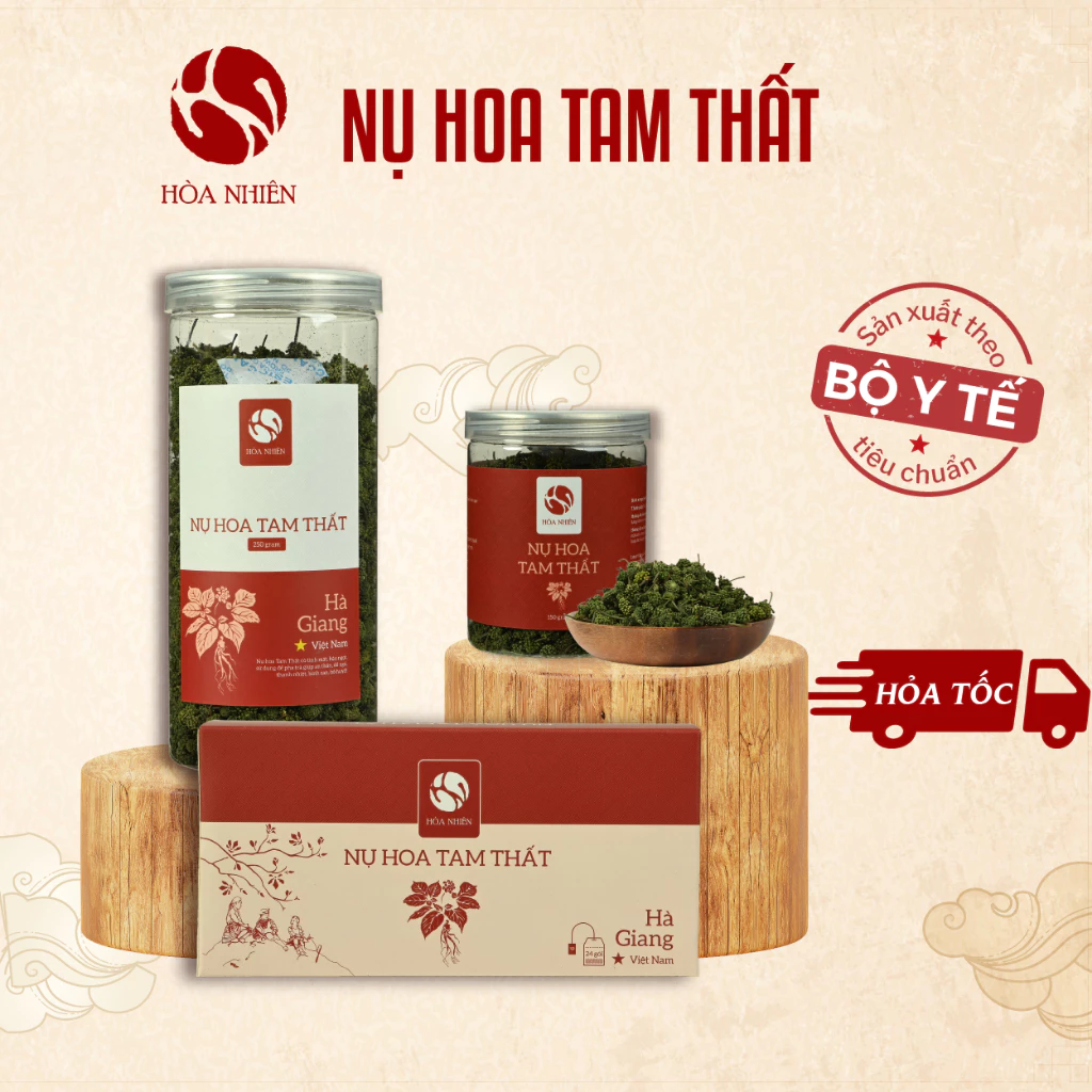 Nụ hoa Tam Thất bao tử, nụ Tam Thất khô pha trà hàng chính hãng Hòa Nhiên loại 1 Hà Giang