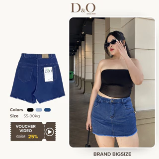 Quần Short Jeans Giả Váy Form Ôm Body Bigsize 58-90kg 3 Màu Xinh Xắn Lưng Cao Trên Rốn Tôn Dáng Co Giãn Thoải Mái