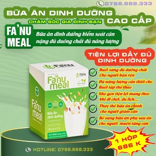 Sữa hạt bổ sung dinh dưỡng Fanu Meal,Hỗ trợ giảm cân, Thay thế bữa ăn dinh dưỡng cho cả Gia Đình, sữa hạt Fanu Meal