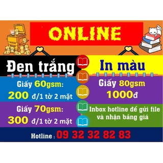 ĐƠN ĐẶT GIẤY 60 - 70 THEO YÊU CẦU - GIÁ HỌC SINH