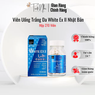 [MẪU MỚI ][SIÊU TRẮNG MỊN] Viên Uống Trắng Da White Ex II Nhật Bản, Giúp Da Sáng Đều & Làm Mờ Nám Tàn Nhang / 270 Viên