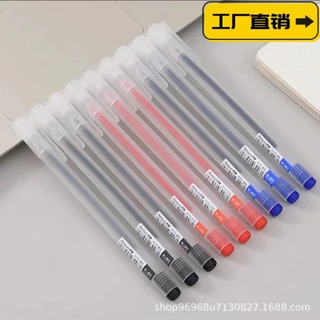 Bút gel bút bi nước khô nhanh ngòi 0.5mm màu đỏ đen xanh viết trơn mực đều nét chữ đẹp