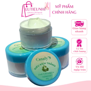 (chính hãng) kem kích trắng x10 canaly’s hủ 30gam tẩy cấy trắng cực mạnh pha kem body