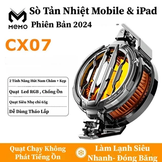 Quạt Tản Nhiệt Điện Thoại Sò Lạnh MEMO CX07 Thế Hệ Mới Làm Lạnh Đóng Băng Tăng fps Gaming liên quân PUBG