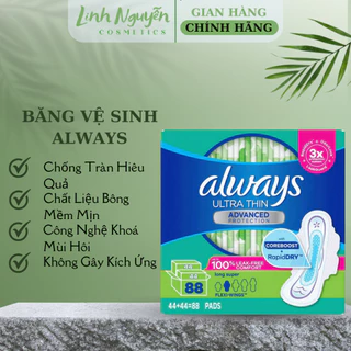 Băng Vệ Sinh Ban Ngày Always Ultra Thin 44 Miếng của Mỹ