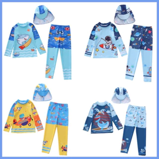 Bộ bơi bé trai MOON KIDS bộ bơi chống nắng 3 chi tiết bé trai mẫu mới nhất D2818