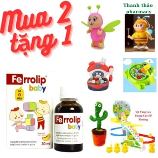 [ Combo 2 lọ ] Sắt Ferrolip Baby, bổ sung sắt hữu cơ cho bé- 30ml