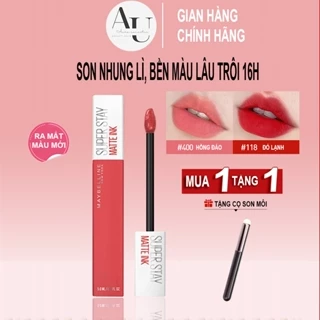 Son kem Maybelline Matte Ink New York Super Stay nhung lì lâu trôi nhẹ môi căng mọng