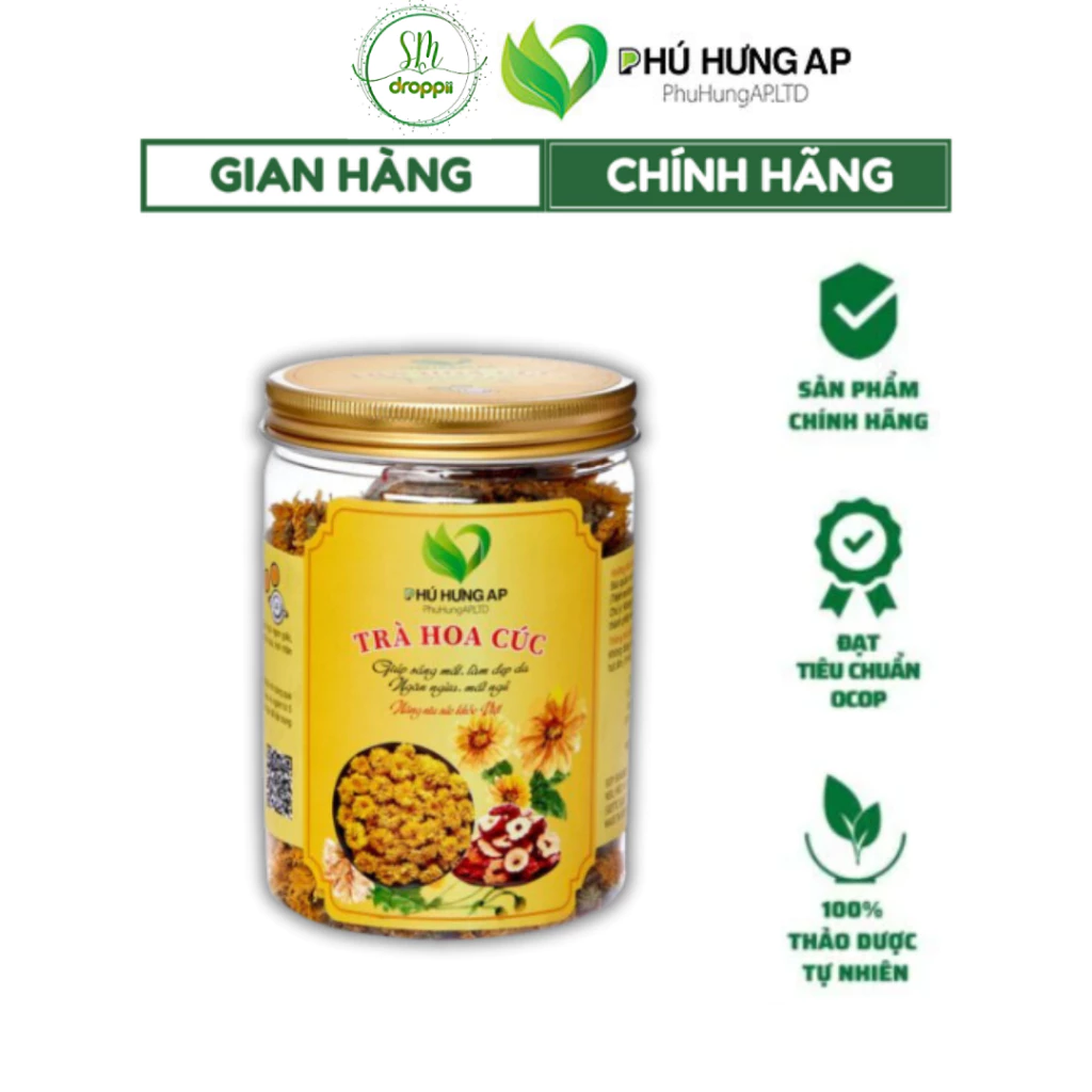 Trà hoa cúc hữu cơ, đẹp da, dễ ngủ, sáng mắt, giảm căng thẳng, trà organic P.H AP PhuHugAP.LTD