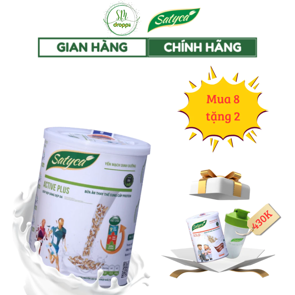 Sữa Yến Mạch Dinh Dưỡng Satyca Active Plus | Sữa Hạt Cho Người Tập Thể Thao 410g