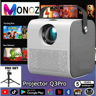 [BÁN HÀNG FLASH] Máy chiếu Android Q3 PRO Mini 8500 Lumens HD 1080P 4K WiFi LED Projector.