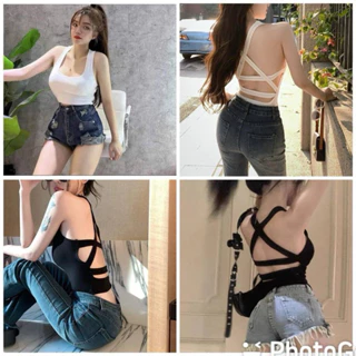 Áo 2 dây bảng chéo lưng có mod ngực