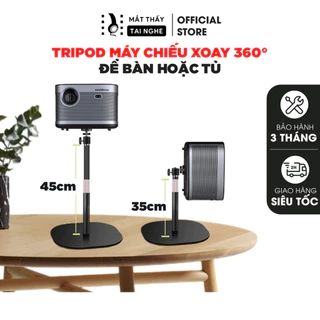 Tripod giá đỡ máy chiếu xoay 360° đặt bàn - điều chỉnh góc xoay, độ cao được