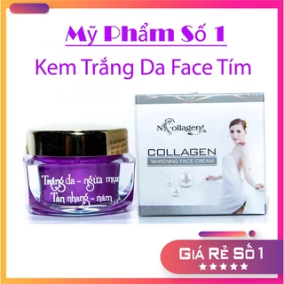 Kem Face Tím dưỡng trắng da mặt N - COLLAGEN - xóa mụn nám tàn nhan, làm nhỏ chân lông BÁN-CHẠY