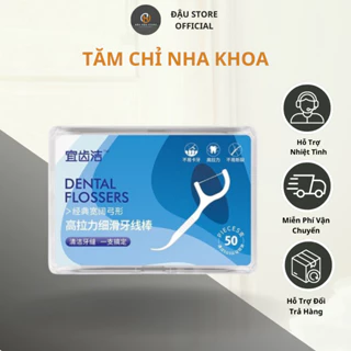 Set 3 Hộp Tăm Chỉ Nha Khoa Sợi Mảnh - Hộp 50 Chiếc