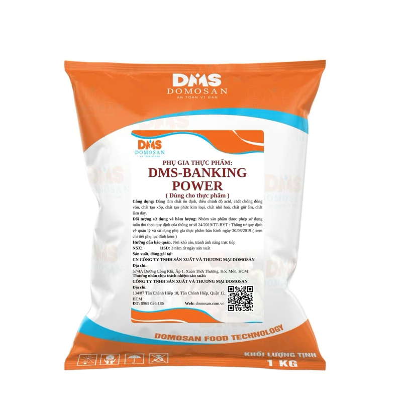 Bột Banking Power, Chất Tạo Nở Xốp Khô dùng trong các loại Giò Chả, bánh phở,bún - DMS Baking Power