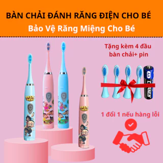 Bàn Chải Điện Thông Minh 5 Đầu Bàn Chải Đi Kèm Cho Bé Từ 2 Tuổi- Bàn Chải Điện Cho Bé