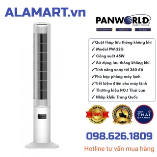 QUẠT THÁP PANWORLD THE PURE PW-22G xoay 360°