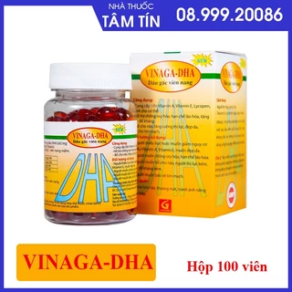 Dầu gấc viên nang VINAGA bổ sung DHA lọ 100 viên