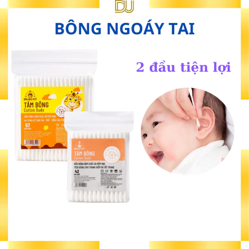 Bông ngoáy tai cho bé 2 đầu tiện lợi dễ sử dụng