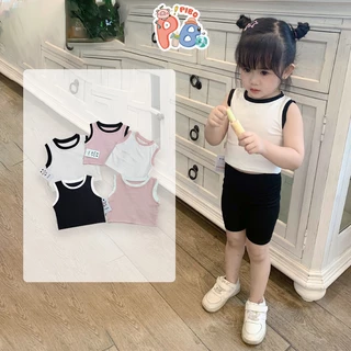 Áo Croptop Sát Nách Lé Màu Cho Bé Gái Cực Sành Điệu Babyboo - Pibo-CRSN01