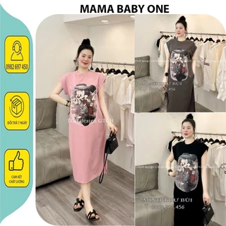 ĐẦM VÁY BẦU COTTON SIÊU HOT MÙA HÈ V825- THIẾT KẾ DÁNG SUÔNG DÀI IN HÌNH DỄ THƯƠNG MẶC ĐI LÀM ĐI CHƠI FRESIZE