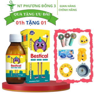 ( Nhiều quà tặng) bestical bổ sung canxi d3 k2 giúp bé phát triển chiều cao,xương răng chắc khỏe lọ 120ml Vitamin D3