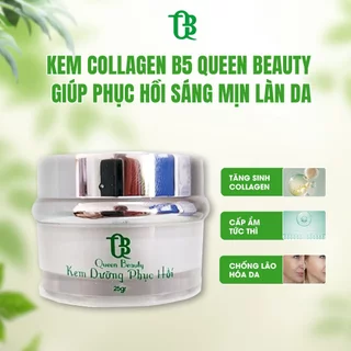 Kem collagen B5 Queen Beauty tăng sinh collagen tự nhiên giúp cấp ẩm phục hồi sáng mịn làn da