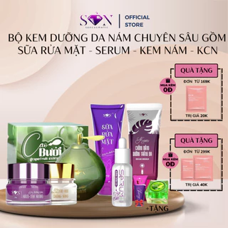 Bộ Kem Dưỡng Trắng, Giảm Nám Chuyên Sâu SON COSMETIC ( Sữa Rửa Mặt + Serum + Kem Nám + Chống Nắng  + Cao Bưởi Lớn )