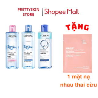 Nước tẩy trang Loreal - L'Oreal Paris 3-in-1 400ml Xanh Đậm