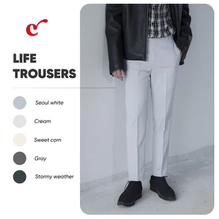 Quần Nam Ống Đứng Tôn Dáng Life Trousers ( Standard ) - Quần Tây Âu Nam Cocozzi Chất Kaki Phối Cotton Thấm Hút Tốt