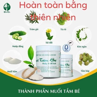 Muối tắm Bé Sinh Dược Độc Mộc hết rôm sảy mẩn ngứa lọ 400gr