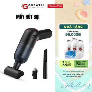 Máy hút bụi cầm tay GODWELL - Lực hút siêu mạnh 25.000Pa loại bỏ mọi bụi bẩn thiết kế nhỏ gọn, tiện lợi