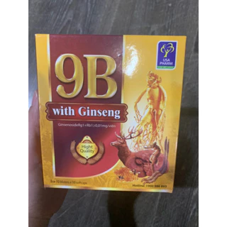 Viên Bổ Nhân Sâm 9B With Ginseng – Bổ Sung Các Vitamin Nhóm B, Bồi Bổ Cơ Thể, Nâng Cao Thể Lực Và Trí Lực - Hộp 100 Viên