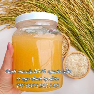 Mạch nha nếp [hàng thủ công, nguyên chất, hũ 1kg]