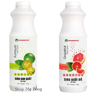 Siro Kim quất, Bưởi đỏ có tép Wonderful chia lẻ 100ml (chiết từ chai 1.3kg)